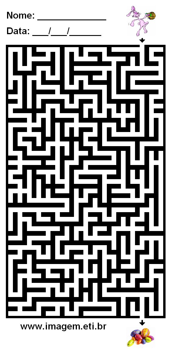 Labirinto do Coelho da Páscoa Para Imprimir