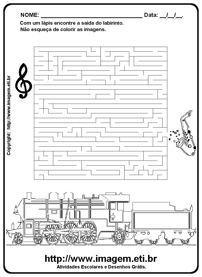 Labirinto Para Imprimir Com Notas Musicais