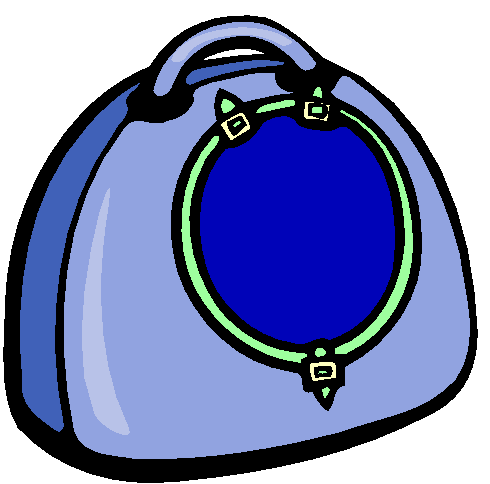 Bolsa Azul Com Alça