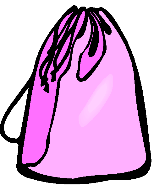Bolsa Cor-de-Rosa Com Cordão de Amarrar