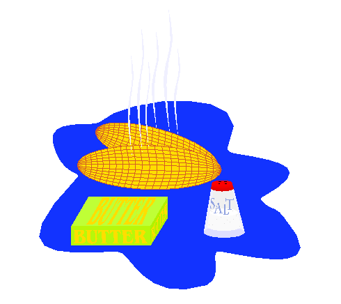 Clipart Espiga de Milho com Manteiga e Sal