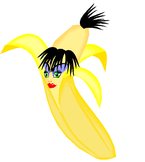 Clipart Banana Estilizada