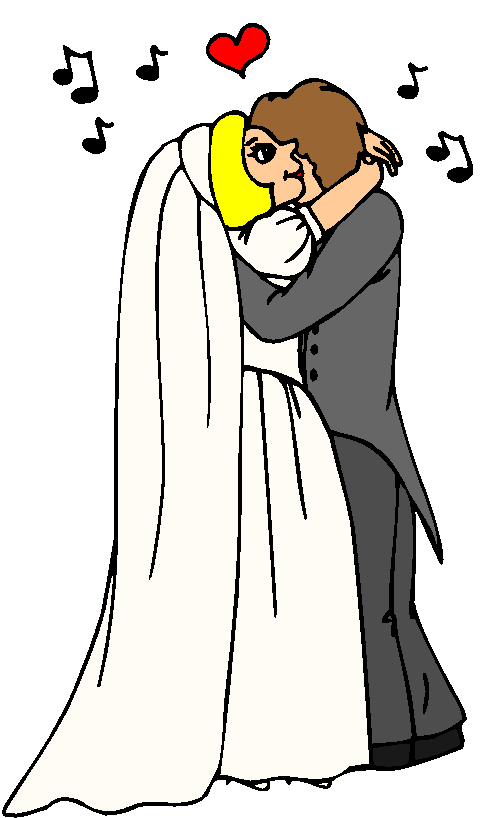 Clipart Casamento, Abraço, Notas Musicais