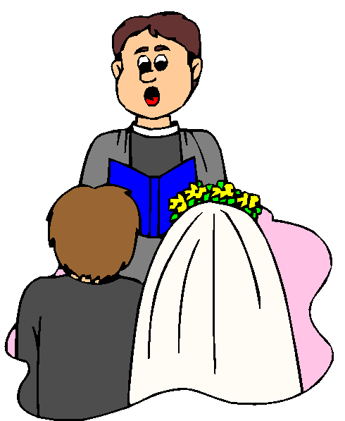 Clipart Religioso Celebrando Casamento