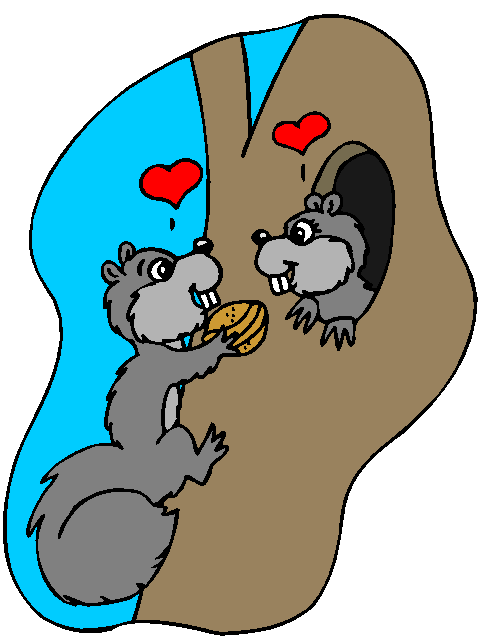 Esquilos Namorados, Coração