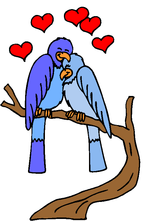 Clipart Papagaios, Corações