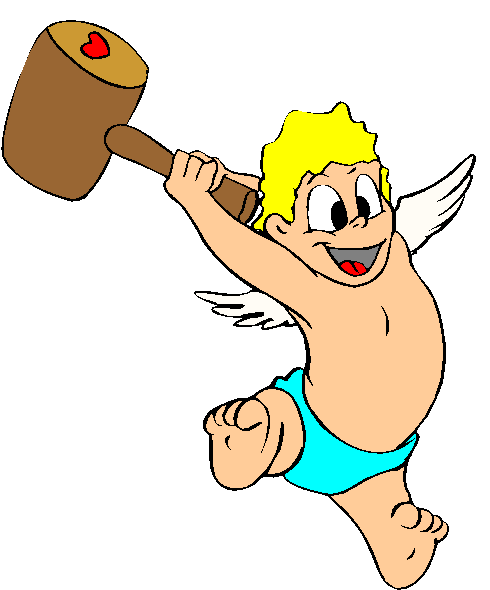 Clipart Cupido Arrebentando Corações