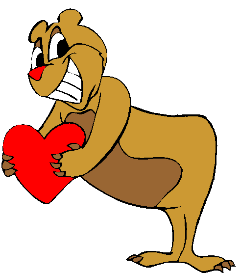 Clipart Ursinho Segurando Um Coração