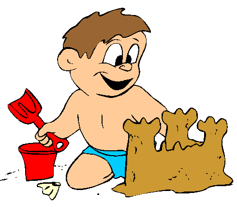 Criança Fazendo Castelo de Areia
