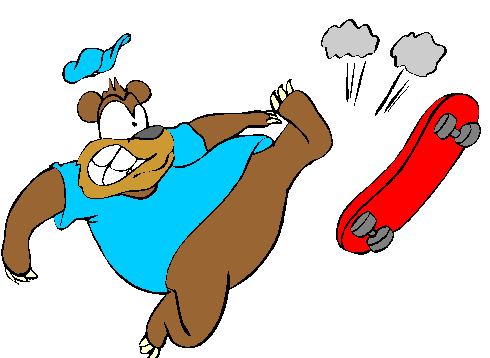 Urso Caindo do Skate