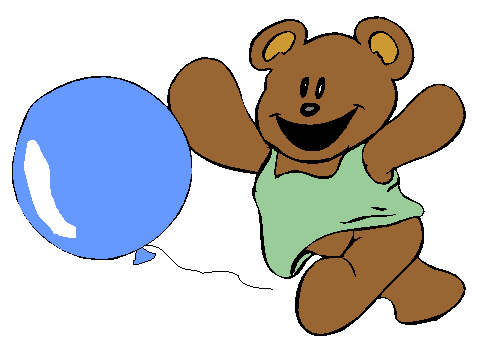 Ursinho Com Balão Azul