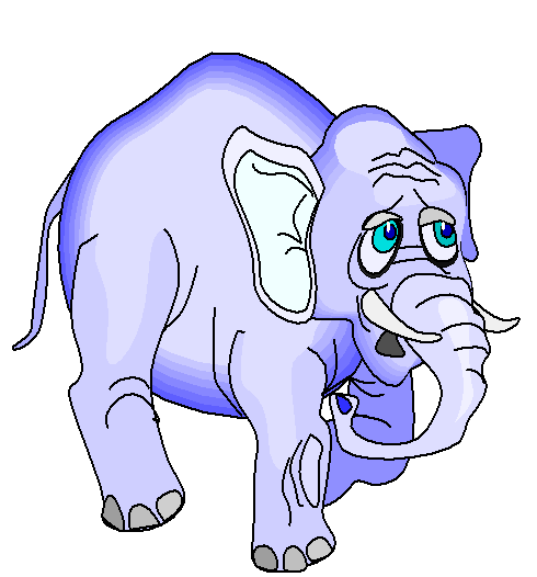 Clipart Elefante Triste