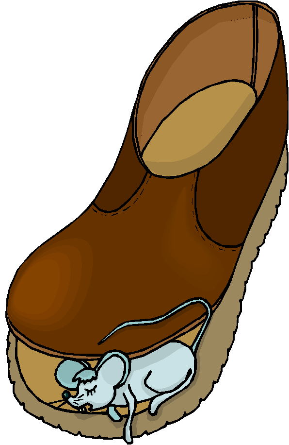 Clipart Ratinho Dentro de Sapato