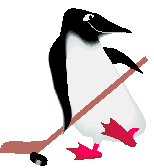 Clipart Pinguim Jogando Hóquei