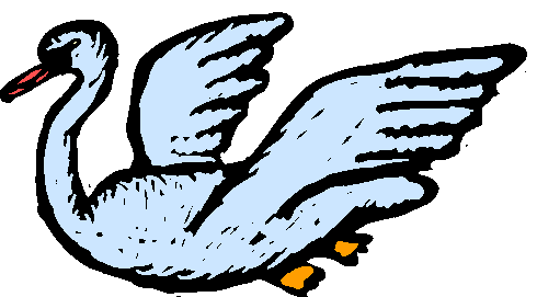 Clipart Cisne Azul