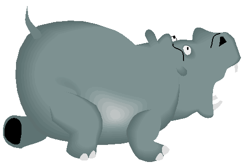 Clipart Hipopótamo Assustado