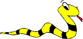 Clipart Cobra Amarela com Listras Pretas
