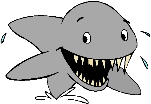 Clipart Tubarão Com Dentes Afiados