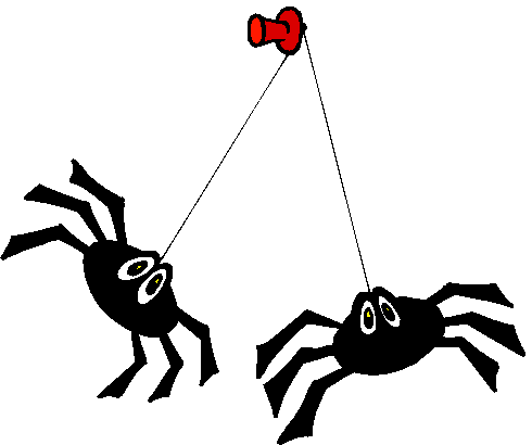 Clipart Casal de Aranhas