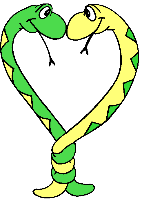 Clipart Cobras Formando Um Coração