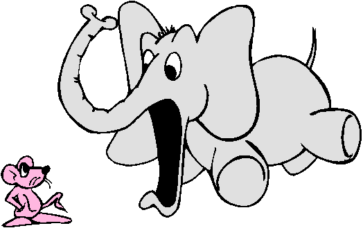 Clipart Elefante Assustado Com Ratinho