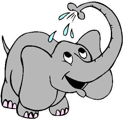 Elefante Esguichando Água