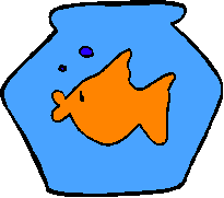 Peixe Laranja Dentro Do Aquário Azul