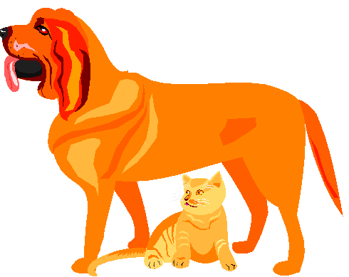 Clipart Cachorro e Gatinho