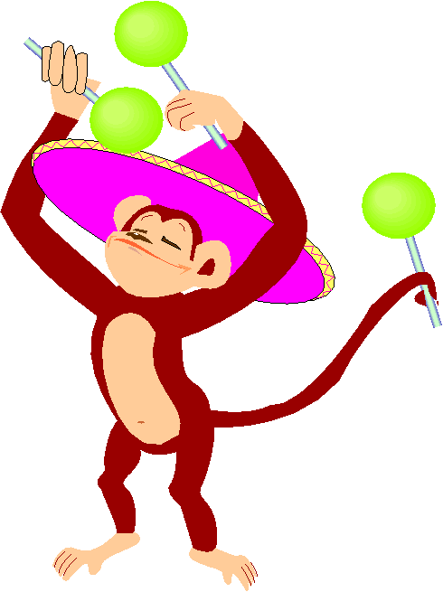 Clipart Macaco Tocando Maraca