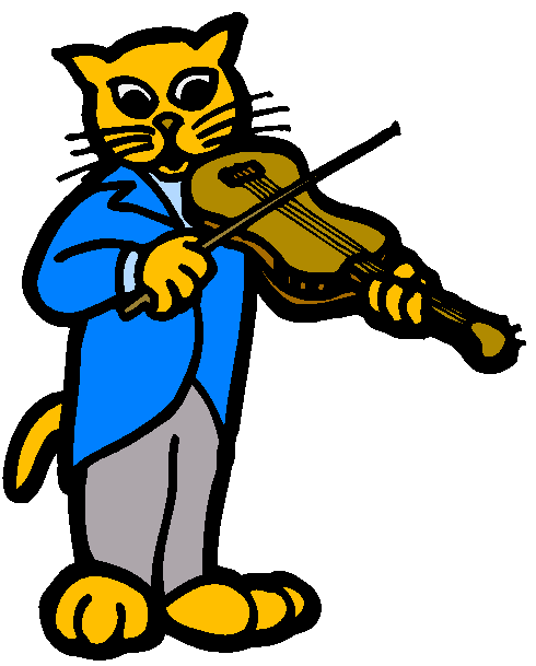 Clipart Gato Violinista