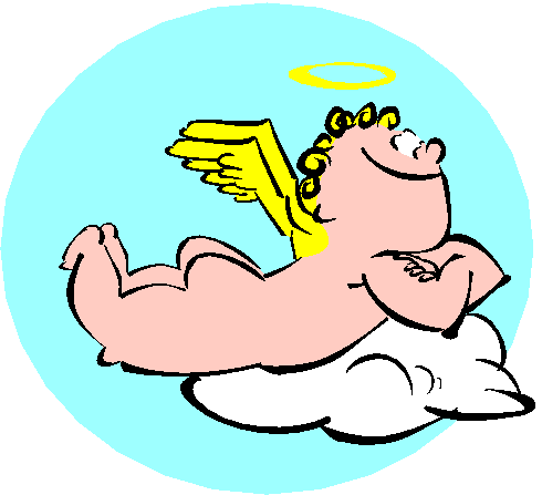 Anjo Descansando Sobre Nuvem