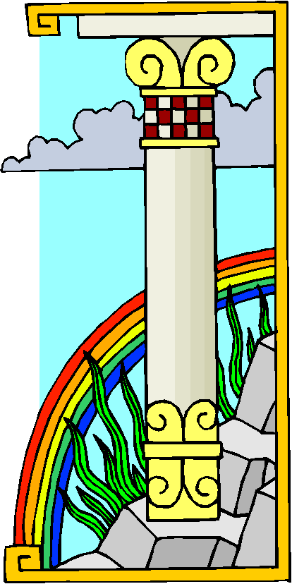 Clipart Coluna, Céu, Arco Iris, Nuvem