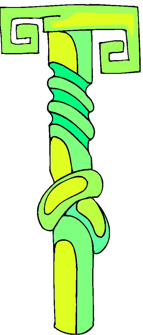 Coluna em Tons de Verde