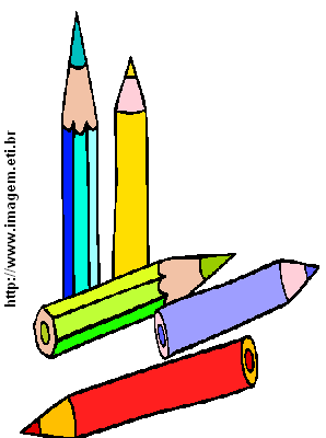 Clipart Cinco Lápis Coloridos