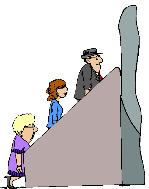 Pessoas em Escada Rolante