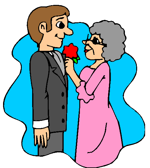 Clipart Mãe do Noivo Desejando Felicidades, Cravo na Lapela