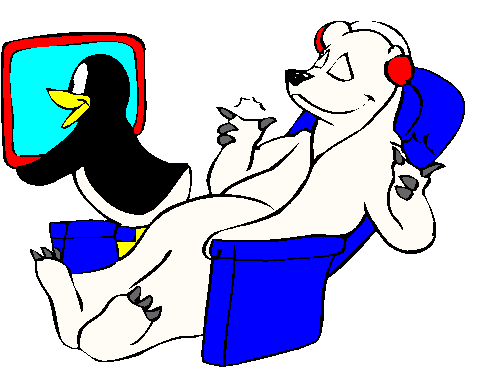 Clipart Urso e Pinguim Voando em Avião