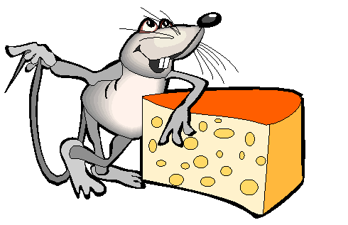 Clipart Ratinho Pedaço de Queijo