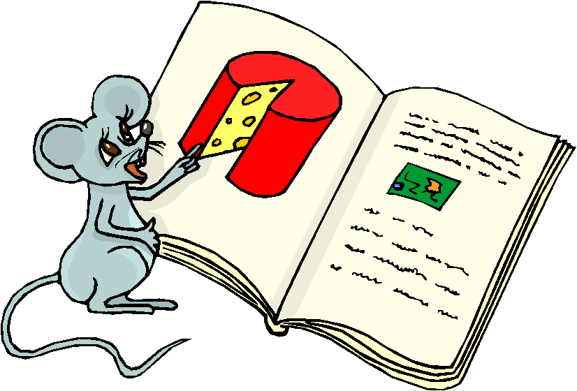 Rato Lendo Livro Sobre Queijo