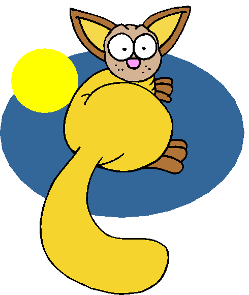 Clipart Gato Estilizado Amarelo