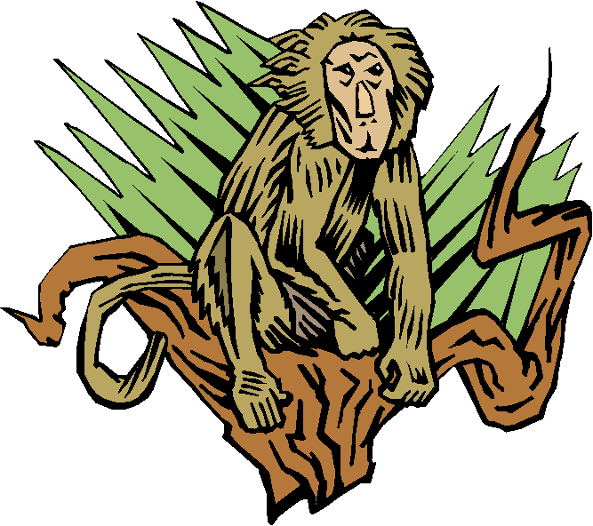 Clipart Macaco Estilizado