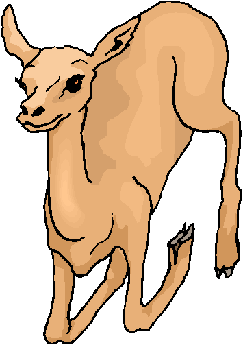 Clipart Cervo Apoiado Nas Patas Dianteiras