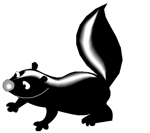 Clipart Gambá Preto