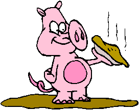 Clipart Porco Comendo Torta