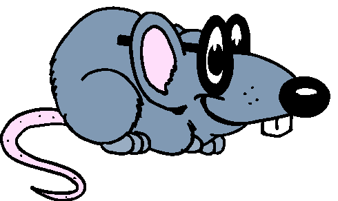 Clipart Ratinho Usando Óculos