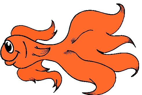 Clipart Peixe Laranja Com Longas Barbatanas