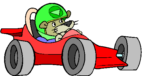 Clipart Leão em Carro de Corrida