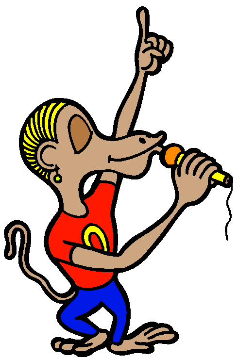 Clipart Macaquinho Cantor