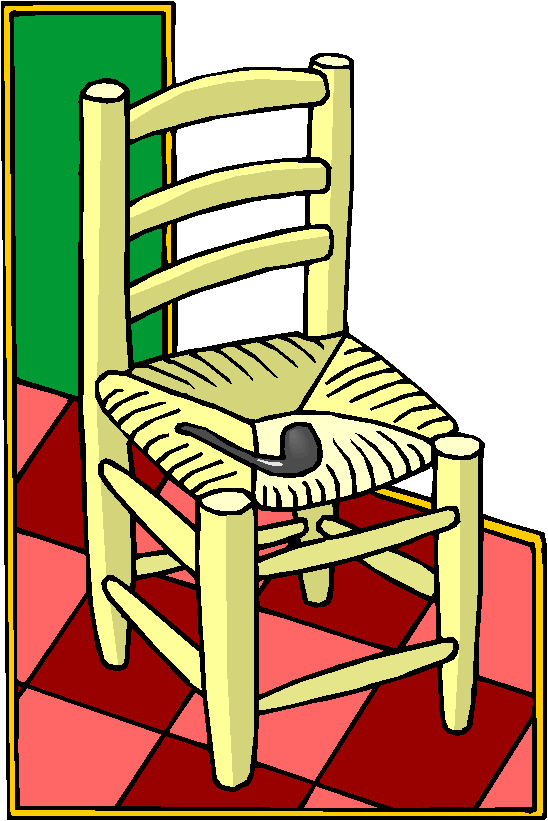 Clipart Cadeira em Chão Xadrez