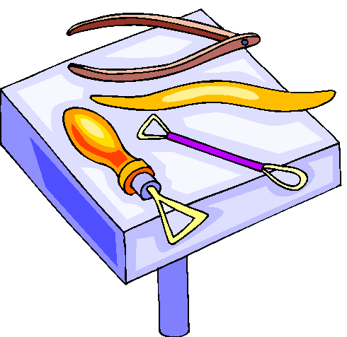 Clipart Pinça e Utensilios de Arte